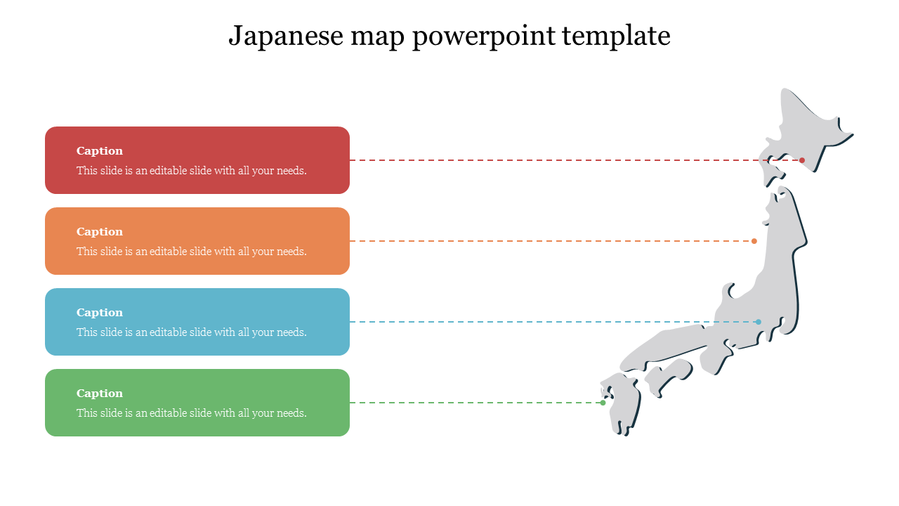 Get Japanese Map PowerPoint Template Presentation Slides